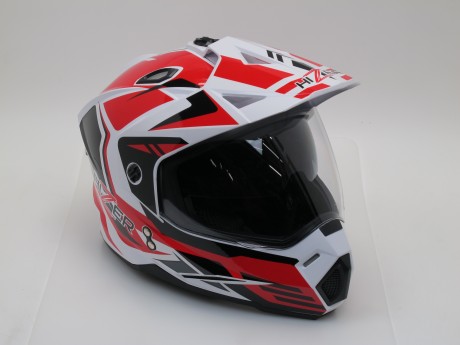 Шлем HIZER J6802 #5 white/red (16228244094141)