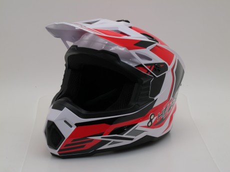 Шлем HIZER J6801 #5 white/red (16228246949828)