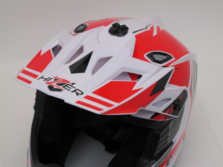 Шлем HIZER J6801 #5 white/red (1622824695212)