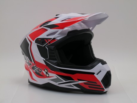 Шлем HIZER J6801 #5 white/red (16228246961712)