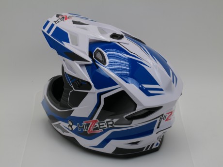 Шлем HIZER J6801 #6 white/blue (16228247481243)