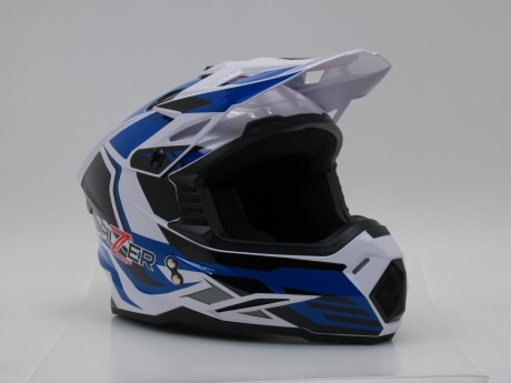 Шлем HIZER J6801 #6 white/blue (16228247487586)
