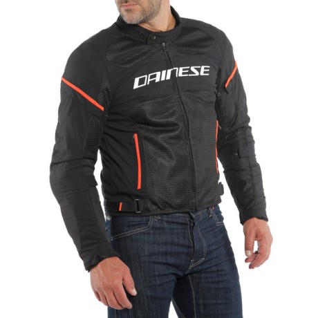 Куртка Dainese AIR FRAME D1 TEX JACKET Black/White/Fluo-red (16271405223621)