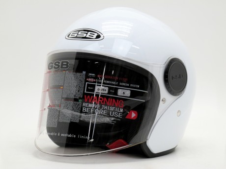 Шлем GSB G-259 White Glossy (16240353392954)