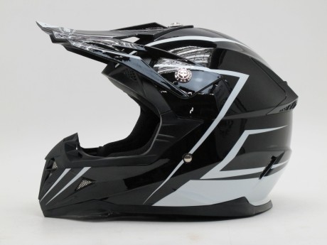 Шлем кроссовый YM-211 "YAMAPA" Black White (1624715612004)