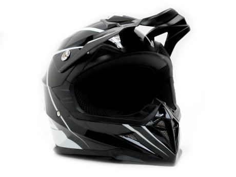Шлем кроссовый YM-211 "YAMAPA" Black White (16247156525187)