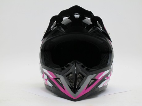 Шлем кроссовый YM-211 "YAMAPA" Black Pink (16249627466192)