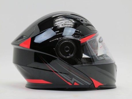 Шлем модуляр YM-927 "YAMAPA"  Black red (16250696690097)