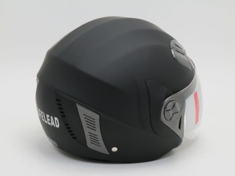 Шлем открытый со стеклом Safelead LX-221 Matt black (16247111770529)