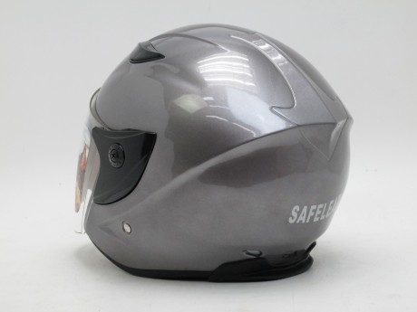 Шлем открытый со стеклом Safebet HF 255 Grey (16247118009689)