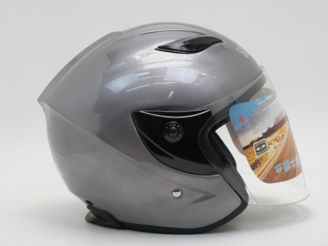 Шлем открытый со стеклом Safebet HF 255 Grey (16247118096919)