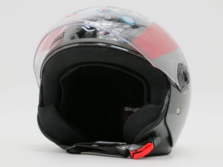 Шлем Shiro открыты со стеклом SH-62 Solid Black (16248780582173)