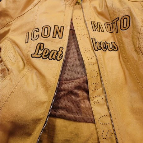 Куртка ICON Bombshell Leather Jacket - Tan (16260957435027)