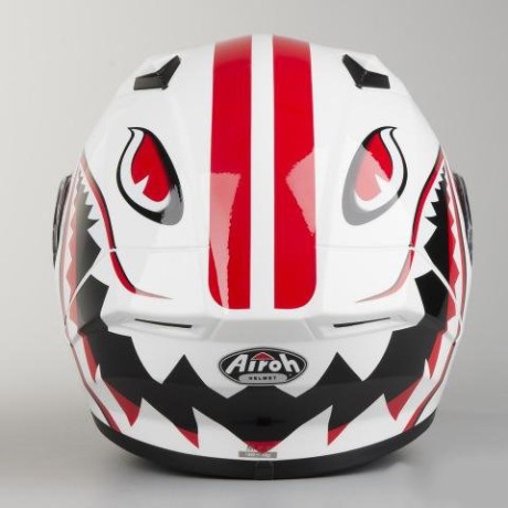 Шлем Airoh Valor Touchdown белый, черный, красный (16295653800872)