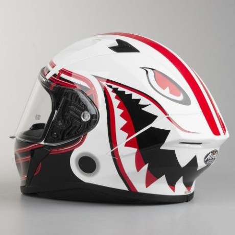 Шлем Airoh Valor Touchdown белый, черный, красный (1629565382414)