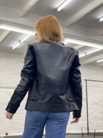 Куртка кожаная женская BMW Motorrad Leather Jacket, Engineer, Ladies, Black (16342335390078)