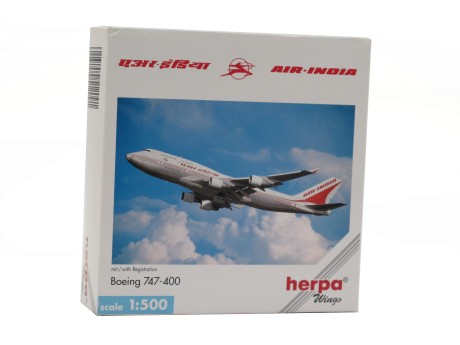 Модель самолёта Herpa Air-India Boeing 747-400 (16346550773004)