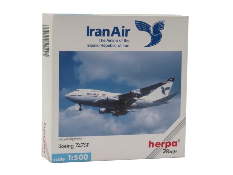 Модель самолёта Herpa Boeing 747SP Iran Air (16339379525012)