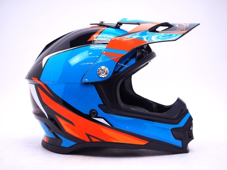 Шлем HIZER B6196 #4 blue/red (16360391401242)