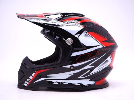 Шлем HIZER B6197 #3 black/red/white (16360985624148)