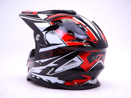 Шлем HIZER B6197 #3 black/red/white (16360985625686)