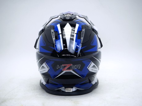 Шлем HIZER B6197 #4 black/blue/white (16360373163356)