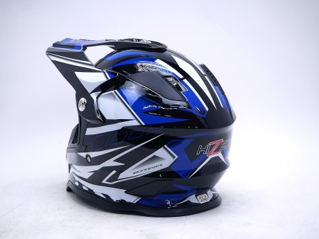 Шлем HIZER B6197 #4 black/blue/white (16360373164653)