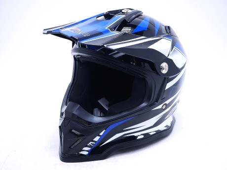 Шлем HIZER B6197 #4 black/blue/white (163603731661)