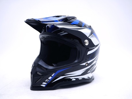 Шлем HIZER B6197 #4 black/blue/white (16360373169298)
