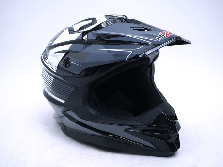 Шлем HIZER J6803 #2 Black/Grey (1636104668816)