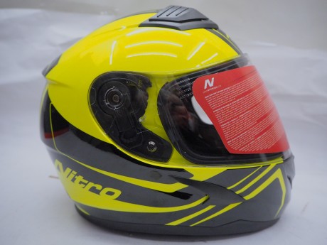 Шлем интеграл детский NITRO N2300 ROGUE JUNIOR (Yellow/Black) (16443356976534)