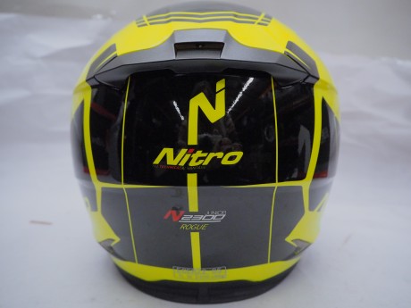 Шлем интеграл детский NITRO N2300 ROGUE JUNIOR (Yellow/Black) (16443357022426)