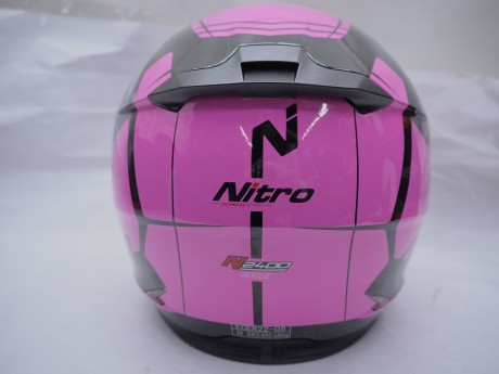 Шлем интеграл женский  NITRO N2400 ROGUE (Black/Pink) (1644335480665)