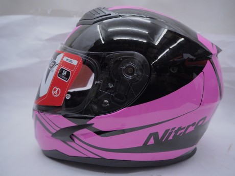 Шлем интеграл женский  NITRO N2400 ROGUE (Black/Pink) (16443354832318)