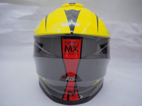 Шлем кроссовый NITRO MX620 PODIUM (Safety Yellow/Black/Red) (16443361526404)