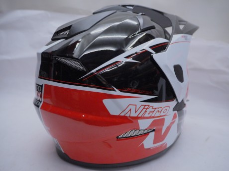 Шлем туринг NITRO MX670 PODIUM ADVENTURE DVS (White/Black/Red) (16443363924116)