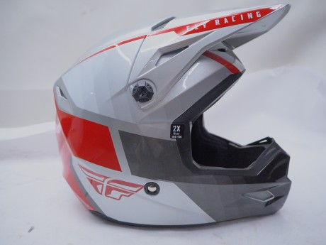 Шлем кроссовый FLY RACING KINETIC Drift серый/красный (16445768746903)