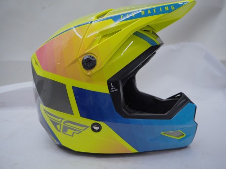 Шлем кроссовый FLY RACING KINETIC Drift желтый/серый (16445767513366)