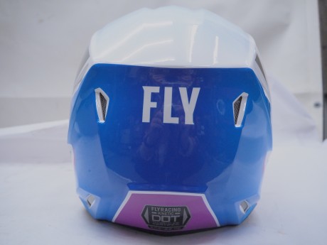 Шлем кроссовый FLY RACING KINETIC Drift белый/синий (16445749534228)