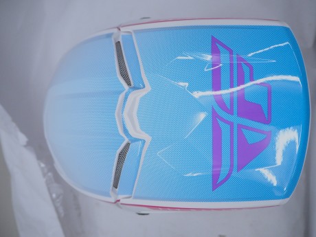 Шлем кроссовый FLY RACING KINETIC Drift белый/синий (16445749621273)