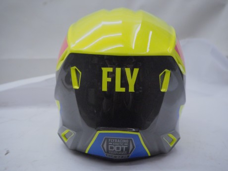 Шлем кроссовый FLY RACING KINETIC Drift детский синий/Hi-Vis желтый/серый (16445745925089)
