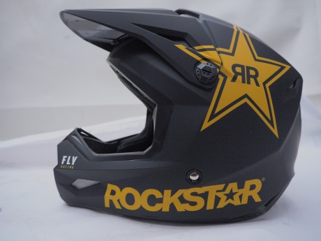 Шлем кроссовый FLY RACING KINETIC RockStar черный/золотой (16445748141125)
