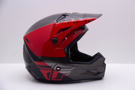 Шлем кроссовый FLY RACING KINETIC Straight Edge красный/черный/серый (16560821973114)