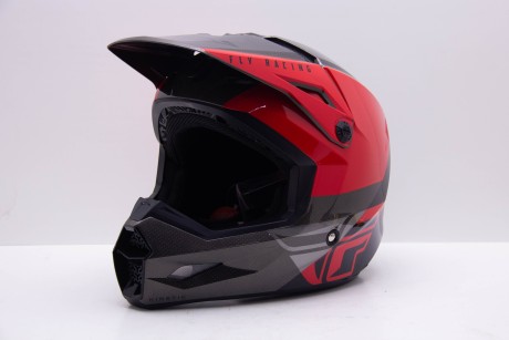 Шлем кроссовый FLY RACING KINETIC Straight Edge красный/черный/серый (16560821984911)