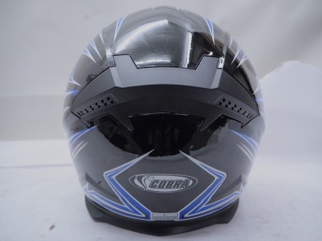Шлем интеграл COBRA JK313, Black-Blue (16448341100451)