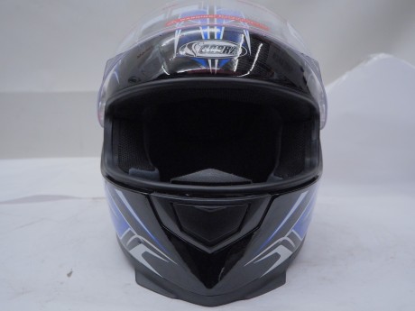 Шлем интеграл COBRA JK313, Black-Blue (16448341227176)