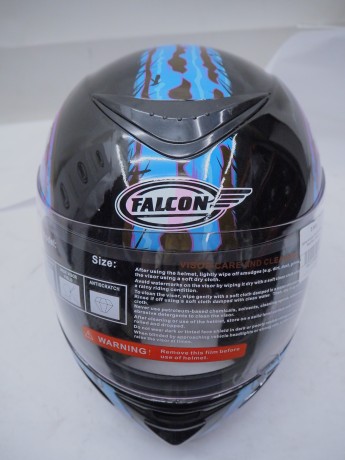 Шлем интеграл FALCON XZF868 Black/Blue (16448361012892)