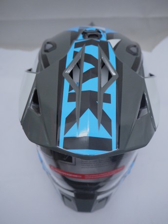 Шлем мотард ATAKI JK802 Rampage серый/синий глянцевый (16456993053776)