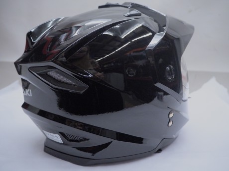 Шлем мотард ATAKI JK802 Solid чёрный глянец (16456980226199)