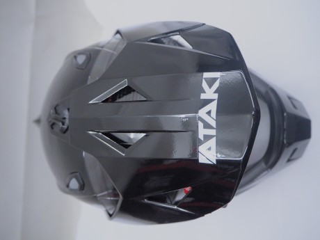 Шлем мотард ATAKI JK802 Solid чёрный глянец (16456980244804)